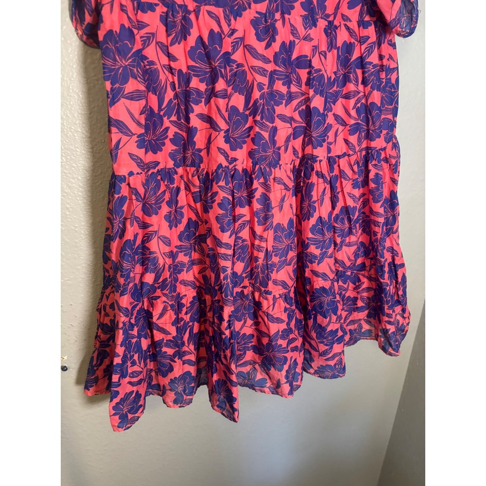 NWT Talulah Pink Purple Floral Tiered Babydoll Dress Flutter Sleeve Medium - Picture 8 of 9
